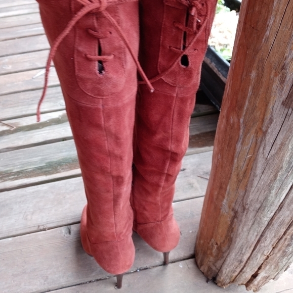 Sam Edelman 'Vesey' Over the Knee Red Wine Boot Suede Size 6M. New without box. - Picture 2 of 8